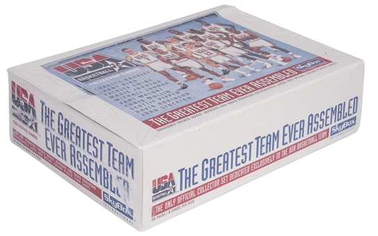 1992 Skybox USA 36 Pack Count Sealed Box With Potential Michael Jordan, Magic Johnson & David Robinson Autographs